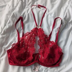 Victoria Secret Valentine's Red Lace Bralette
